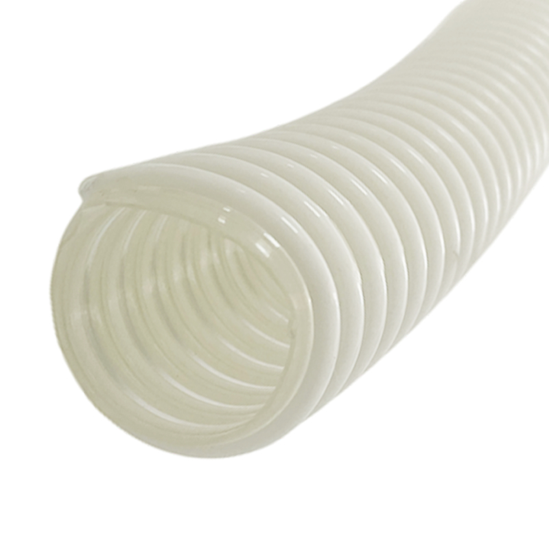 工业软管 内层平滑PU象白PVC塑筋波纹管 美国FDA 磨损性物料-KE  